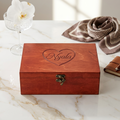 Personalized Wooden Keepsake Box with Name & Heart