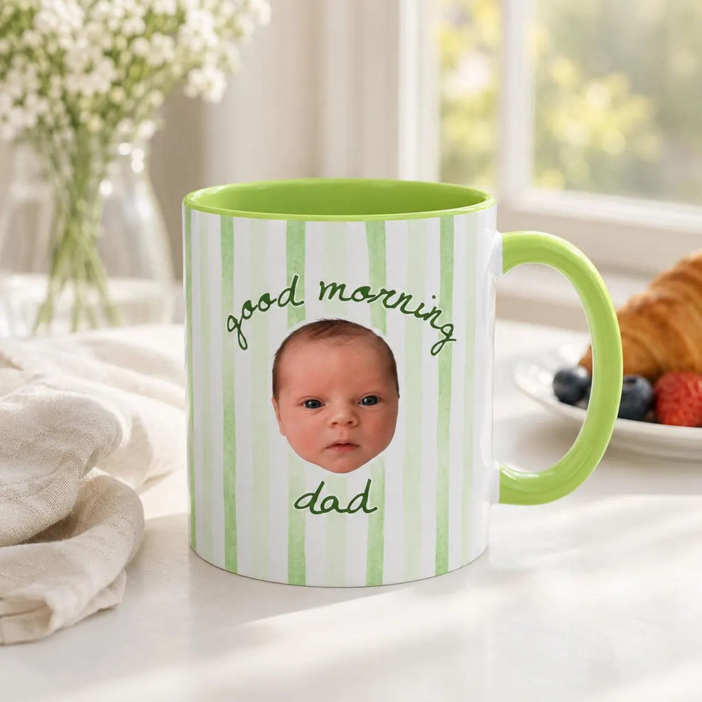 Personalized Baby Face Mug for Dad