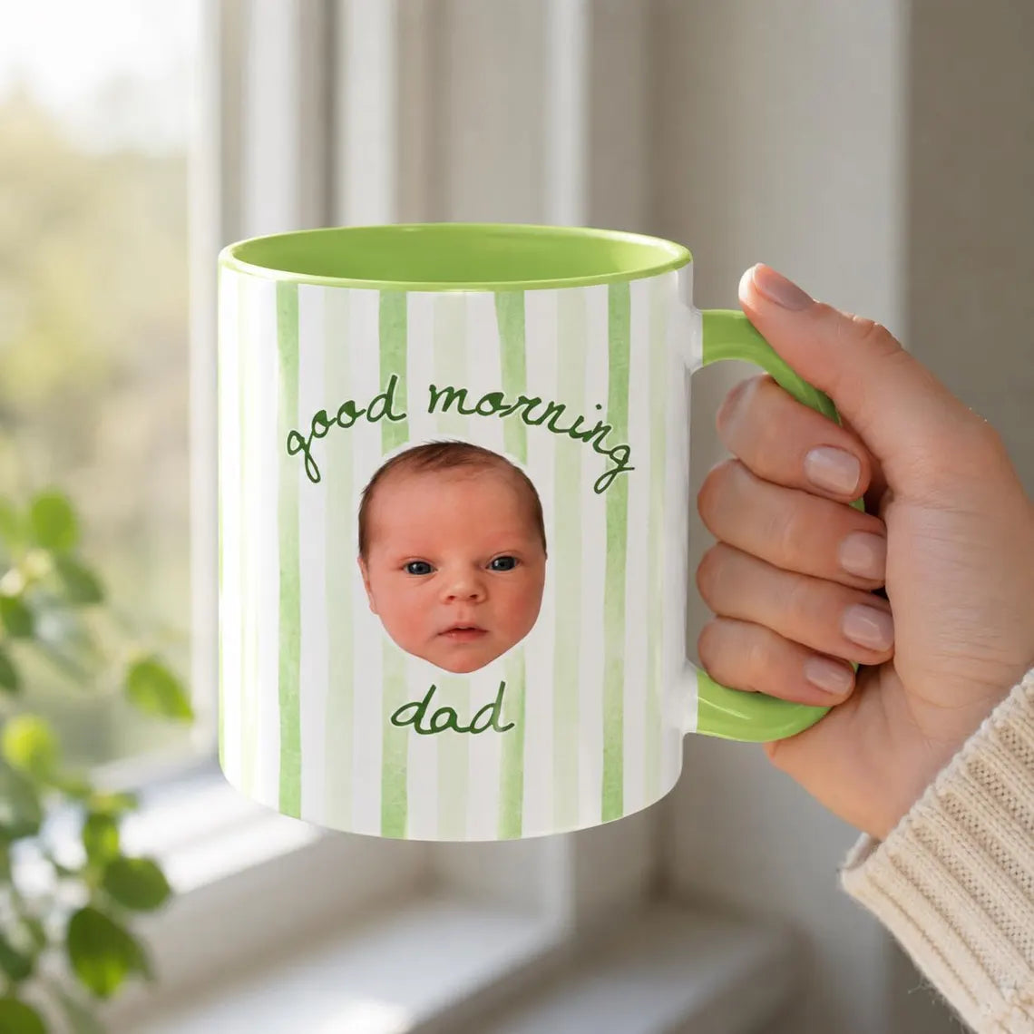 Personalized Baby Face Mug for Dad