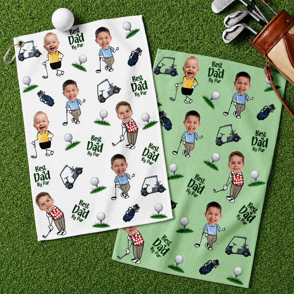 Personalized Best Dad By Par Golf Towel