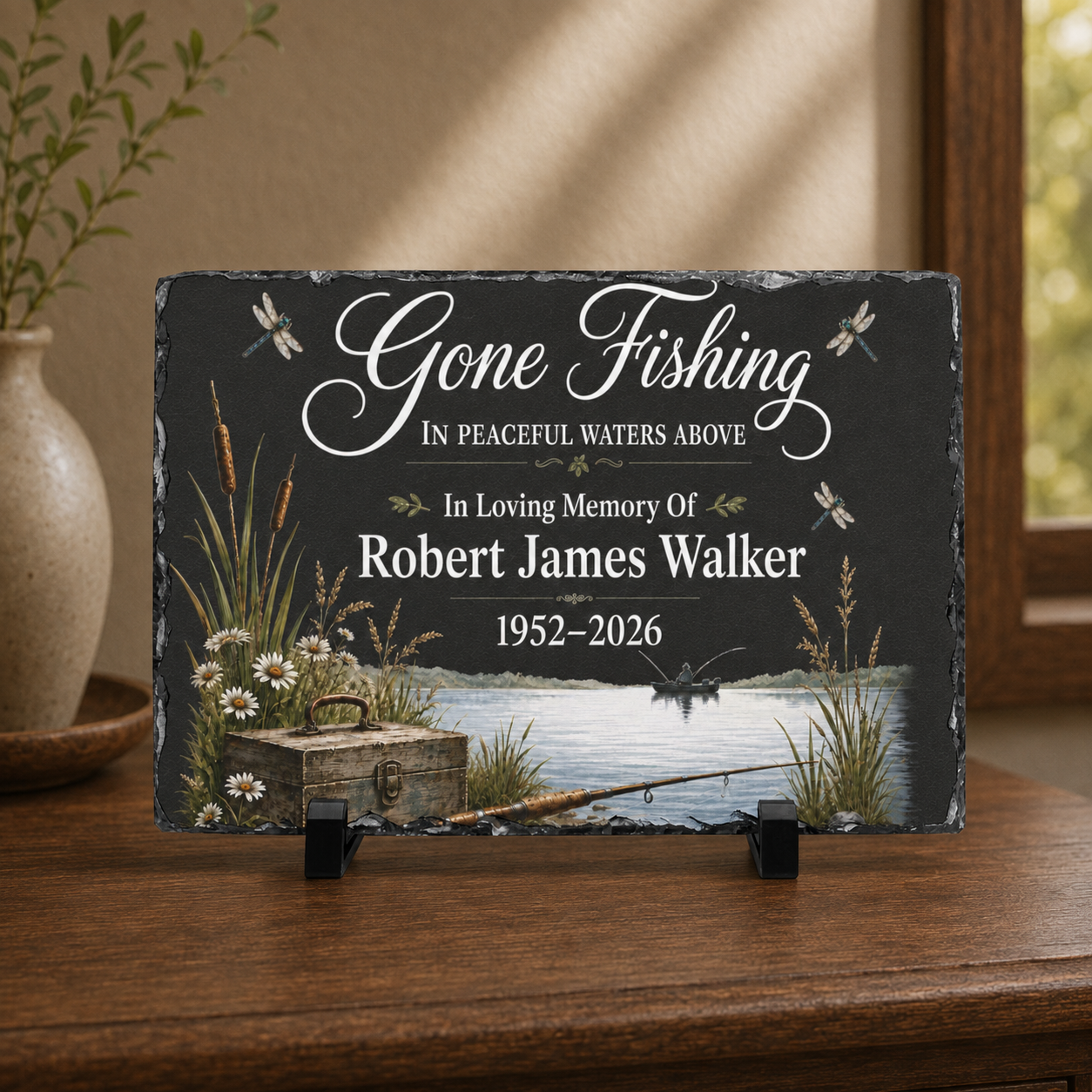 Personalized Fishing Memorial Plaque