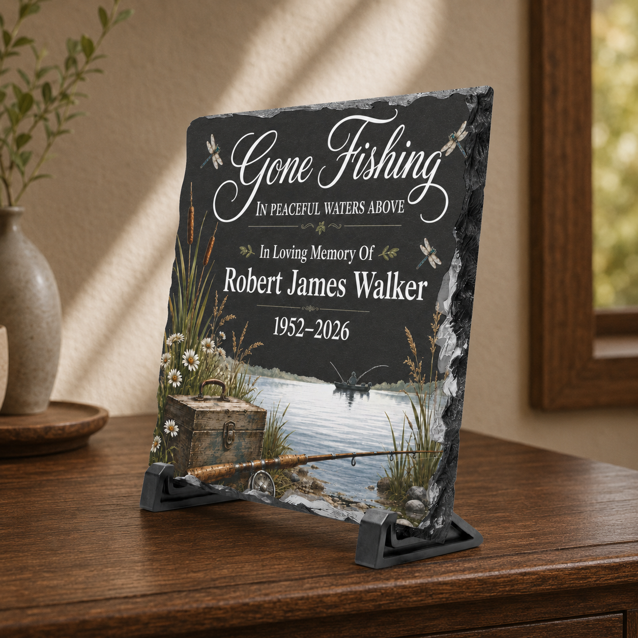 Personalized Fishing Memorial Plaque