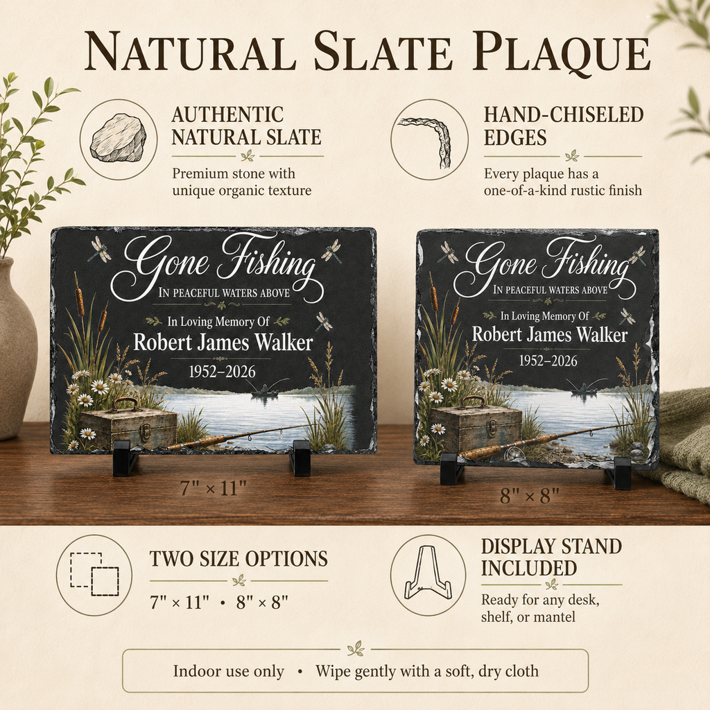 Personalized Fishing Memorial Plaque