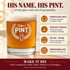 Personalized Pint Crest Whiskey Glass - Drinkware