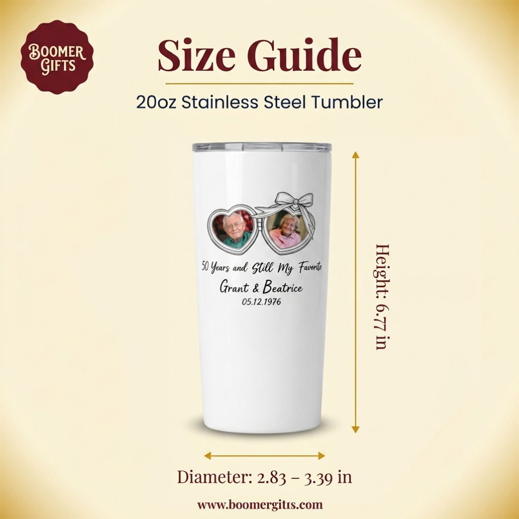 Personalized Couples Photo Tumbler