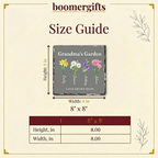 Grandma's Garden Birth Flower Slate Plaque with Grandkids Names