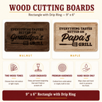 Personalized Grandpa's Grill Wood Cutting Board