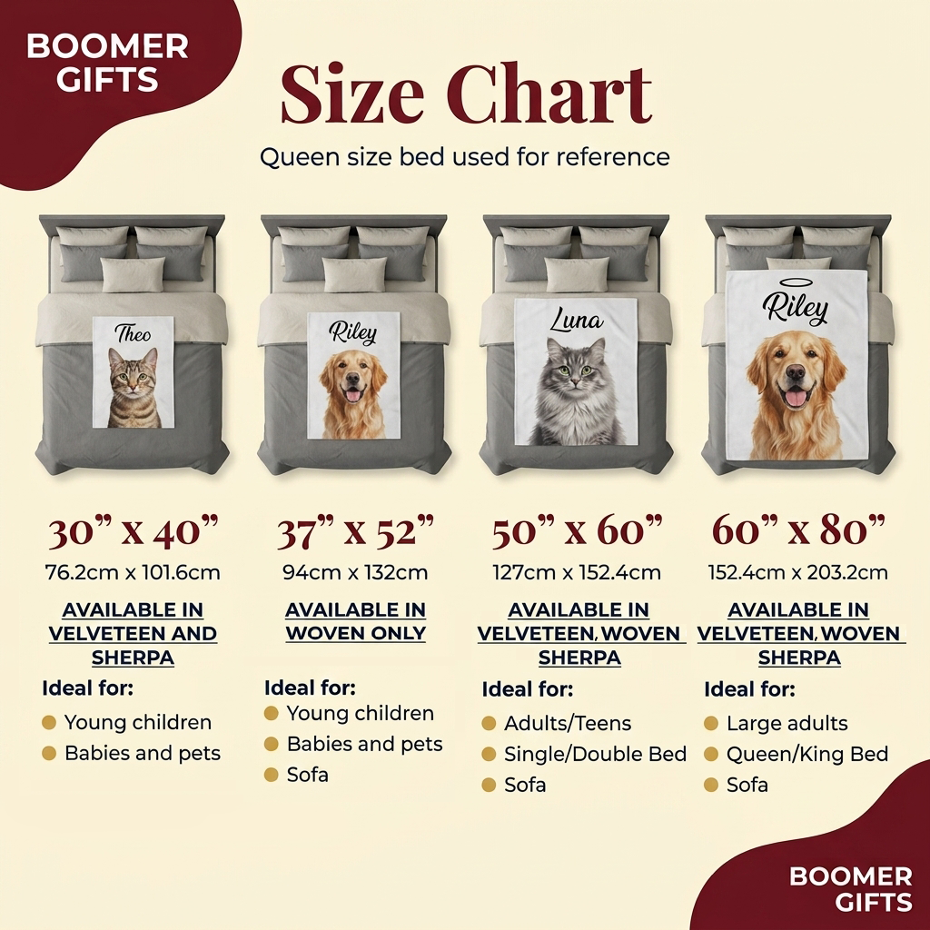 Custom Pet Portrait Blanket
