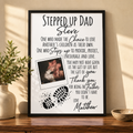Stepped Up Dad Framed Canvas Sign