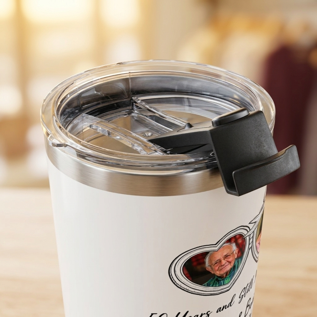 Personalized Couples Photo Tumbler