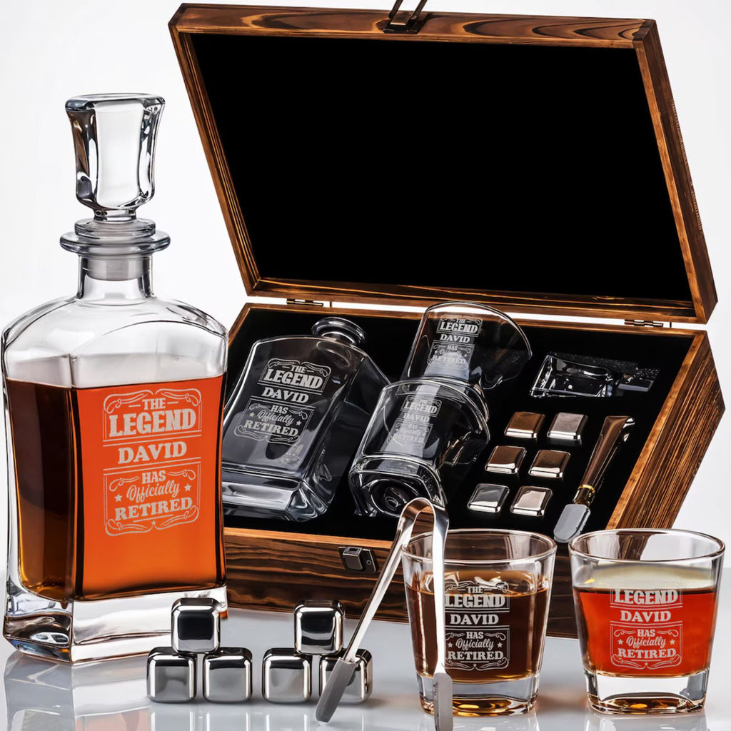 Custom Retirement Whiskey Decanter