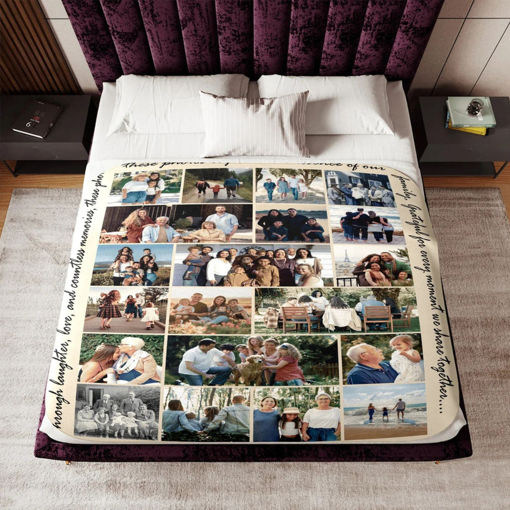 Personalized Photo Collage Blanket