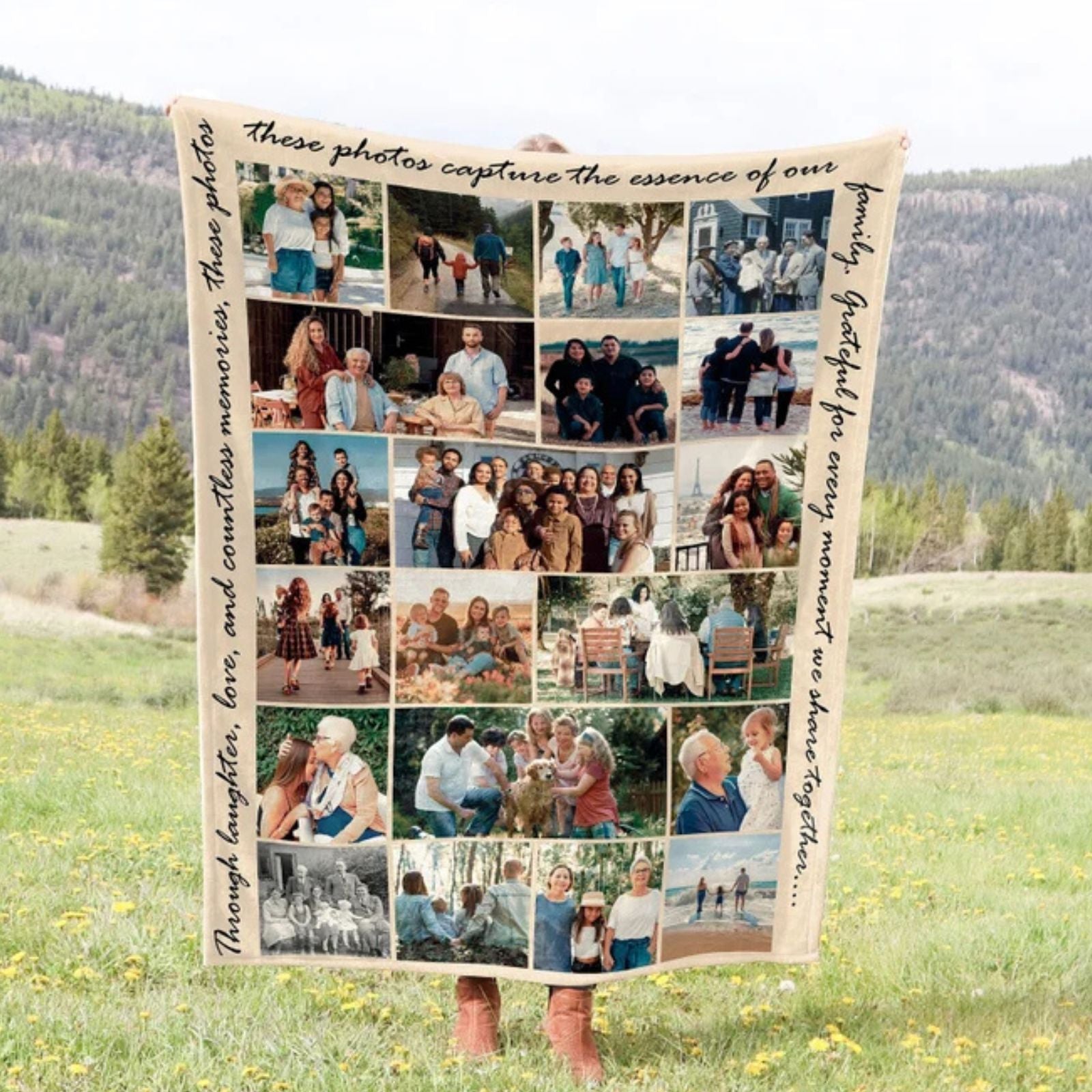 Personalized Photo Collage Blanket