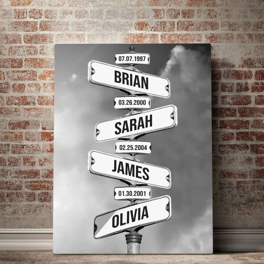 Personalized Family Vintage Street Sign