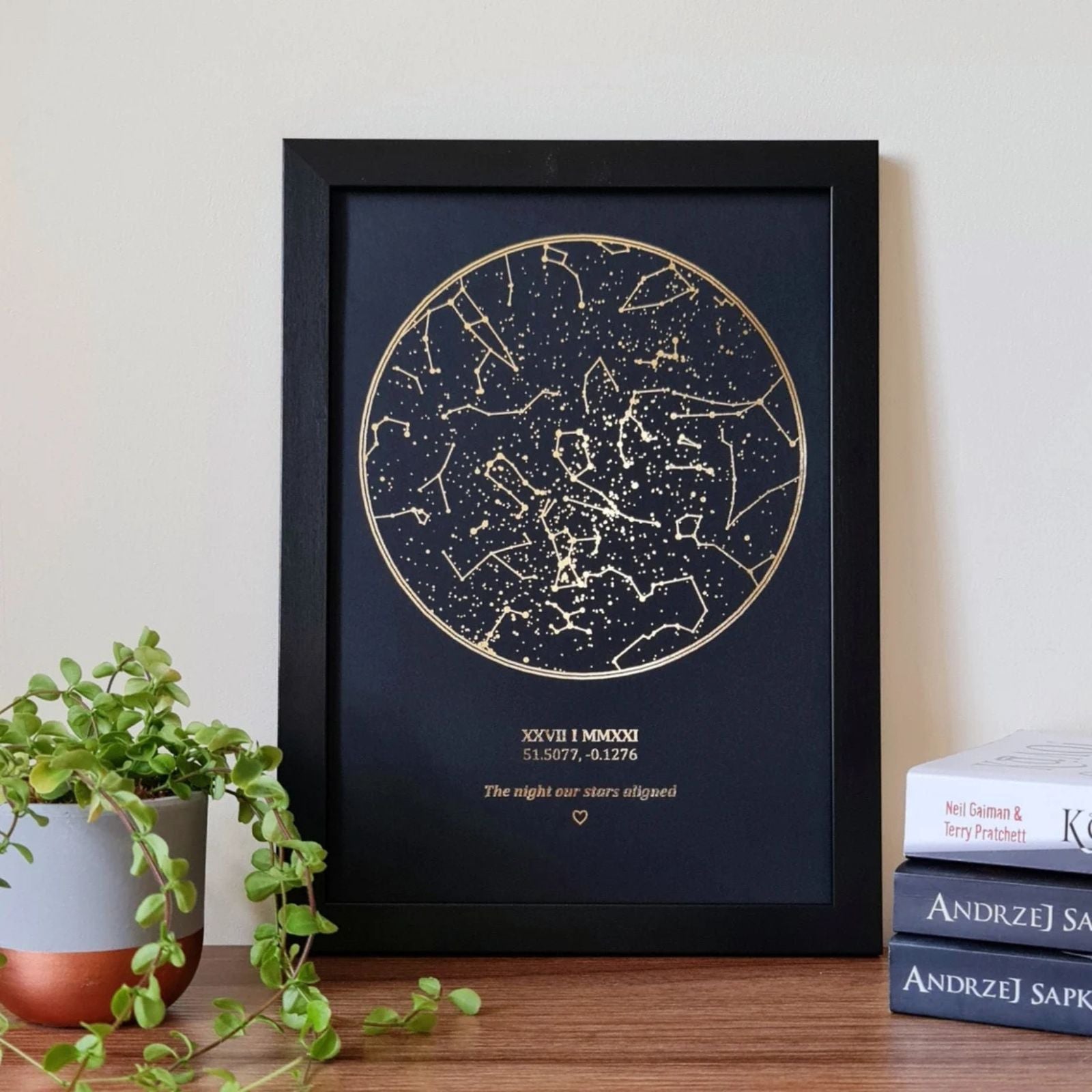 Custom Foil Star Map Sign