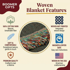 Personalized Mom and Kids Photo Woven Blanket
