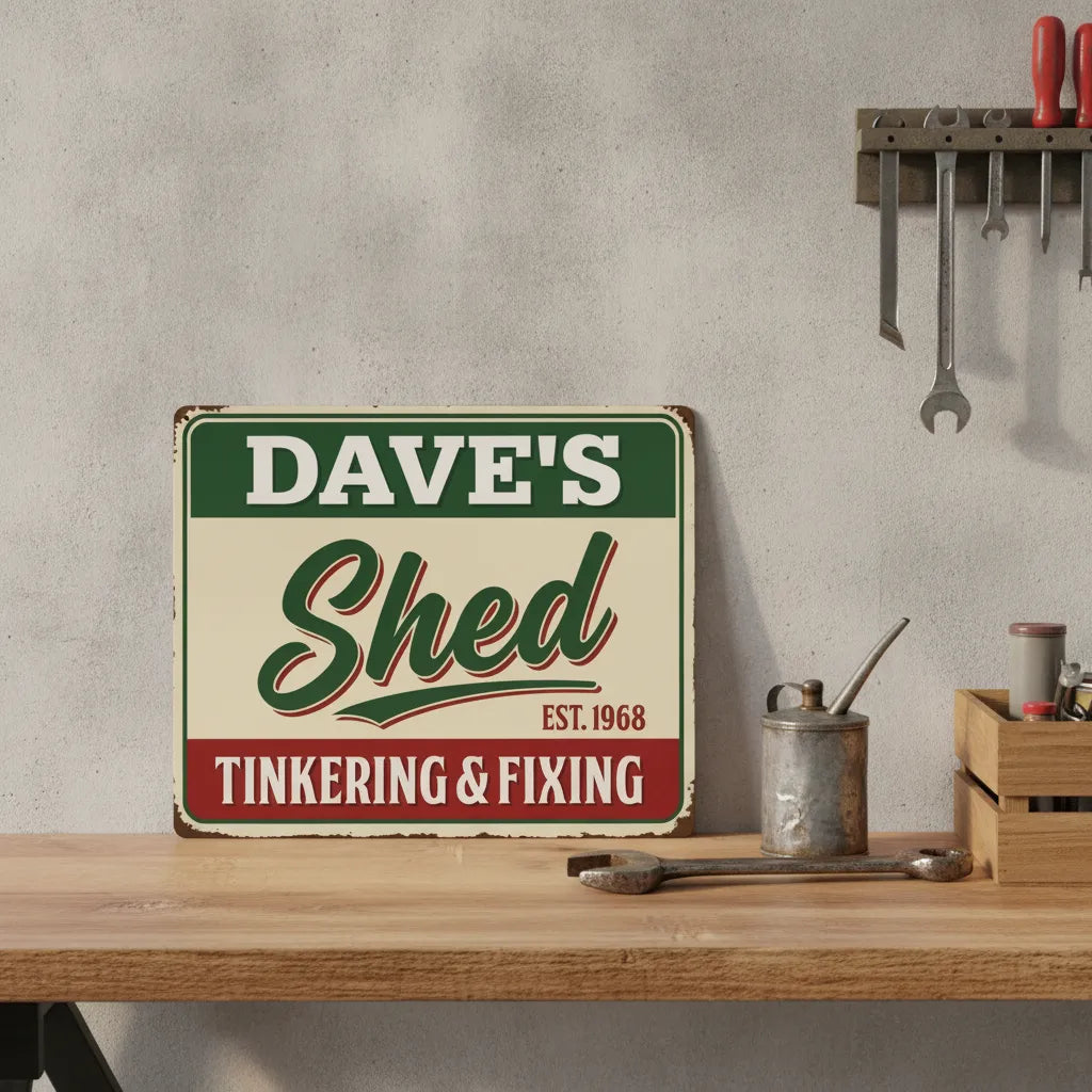 Personalized Shed Sign for Dad