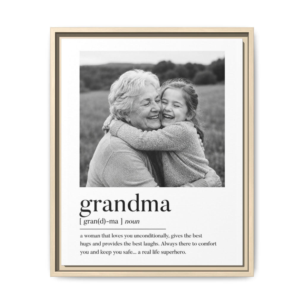 Personalized Definition Framed Canvas