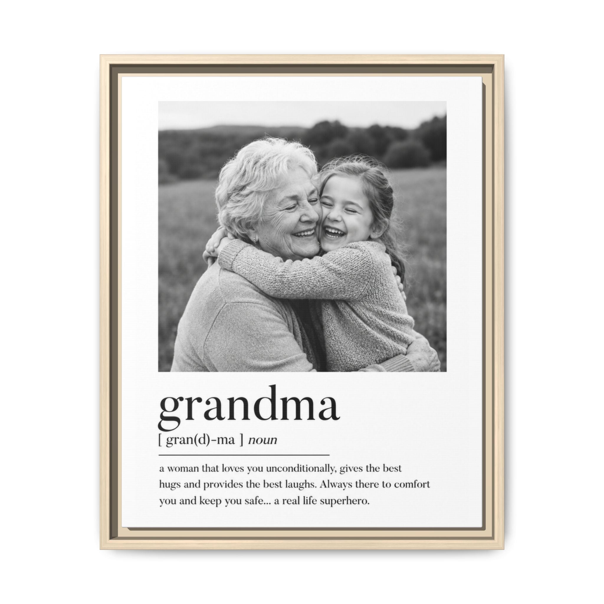 Personalized Definition Framed Canvas