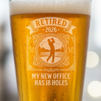 My New Office Has 18 Holes Retirement Pint Glass