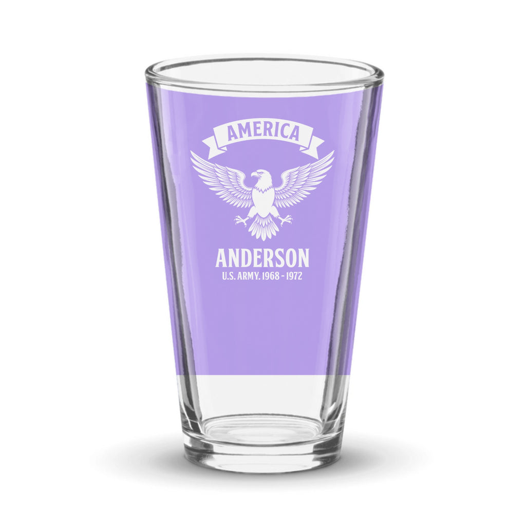 America Ribbon Navy Eagle Pint Glass