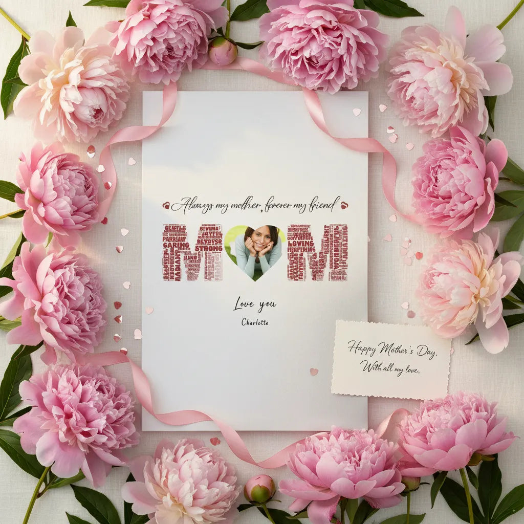 Word Cloud Mom Canvas