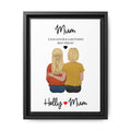 Personalized Mom & Daughter Framed Portrait