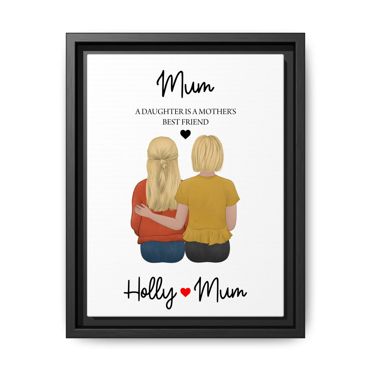 Personalized Mom & Daughter Framed Portrait
