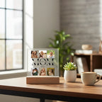 Acrylic Square Plaque (Mom, I/We Love You)