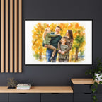 Personalized Watercolor Family Framed Canvas