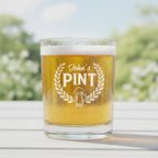 Personalized Pint Crest Whiskey Glass