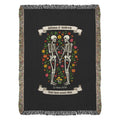 Heirloom Photo Woven Blanket (Portrait) skeleton couple