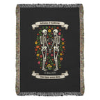 Heirloom Photo Woven Blanket (Portrait) skeleton couple