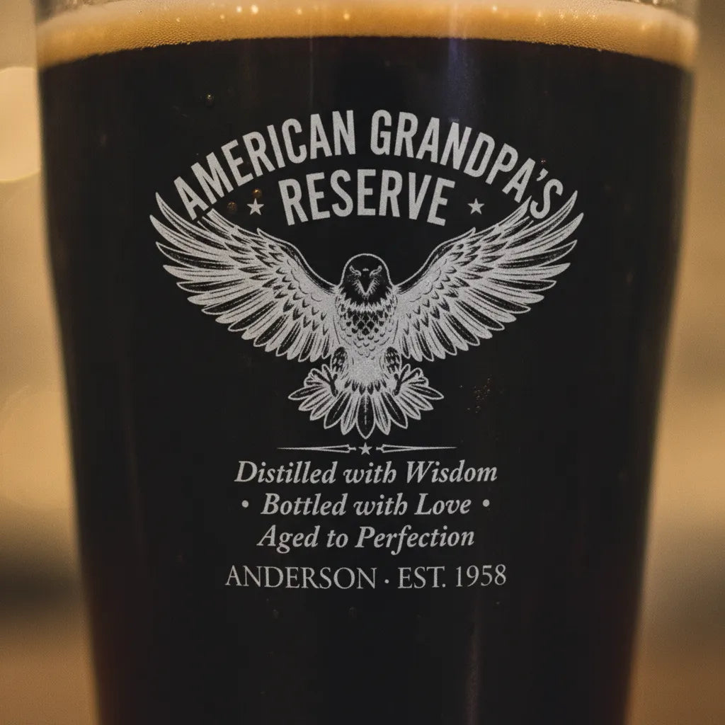 American Grandpa's Reserve Personalized Pint Glass