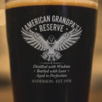 American Grandpa's Reserve Personalized Pint Glass