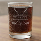 Personalized Cross Clubs Golf Whiskey Glass