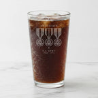 Personalized 3 Medal Branch Service Pint Glass