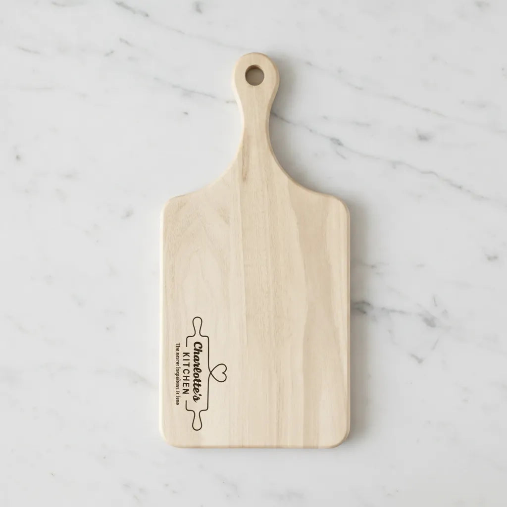 Personalized Roller & Heart Cutting Board