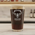 America Ribbon Navy Eagle Pint Glass