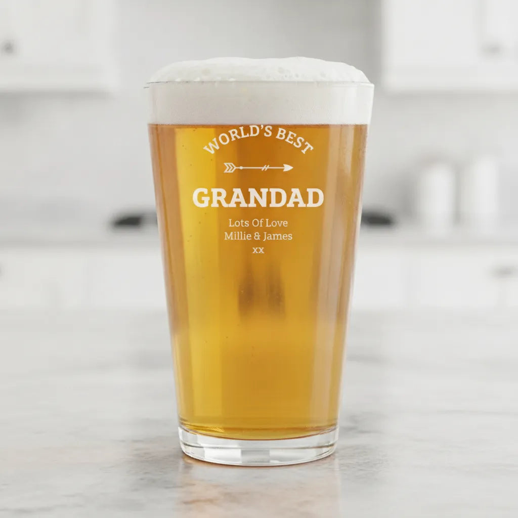 World's Best Grandad Personalized Pint Glass
