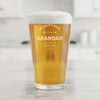 World's Best Grandad Personalized Pint Glass