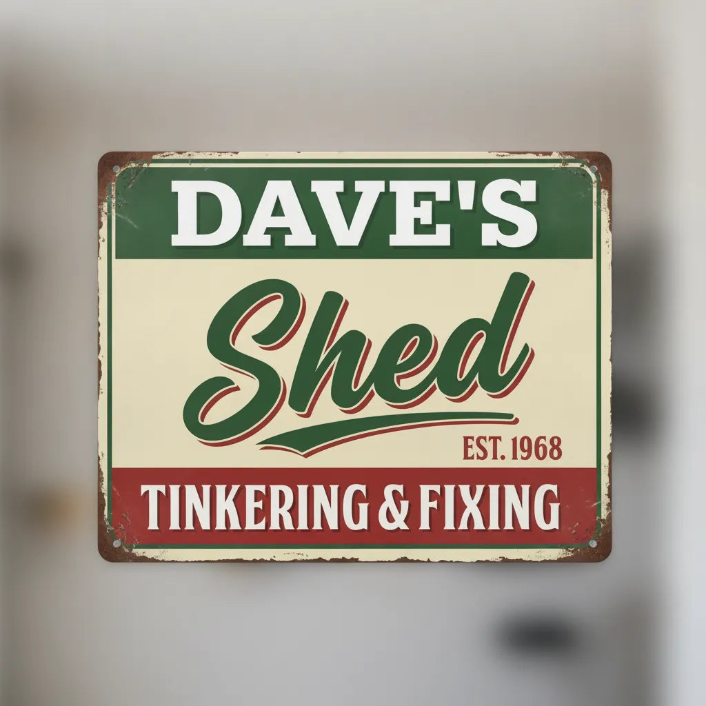Personalized Shed Sign for Dad