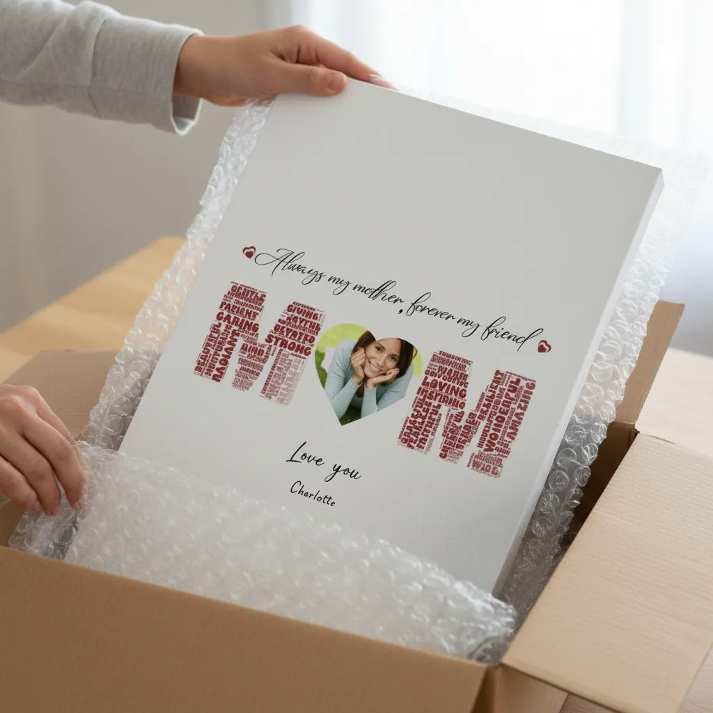 Word Cloud Mom Canvas