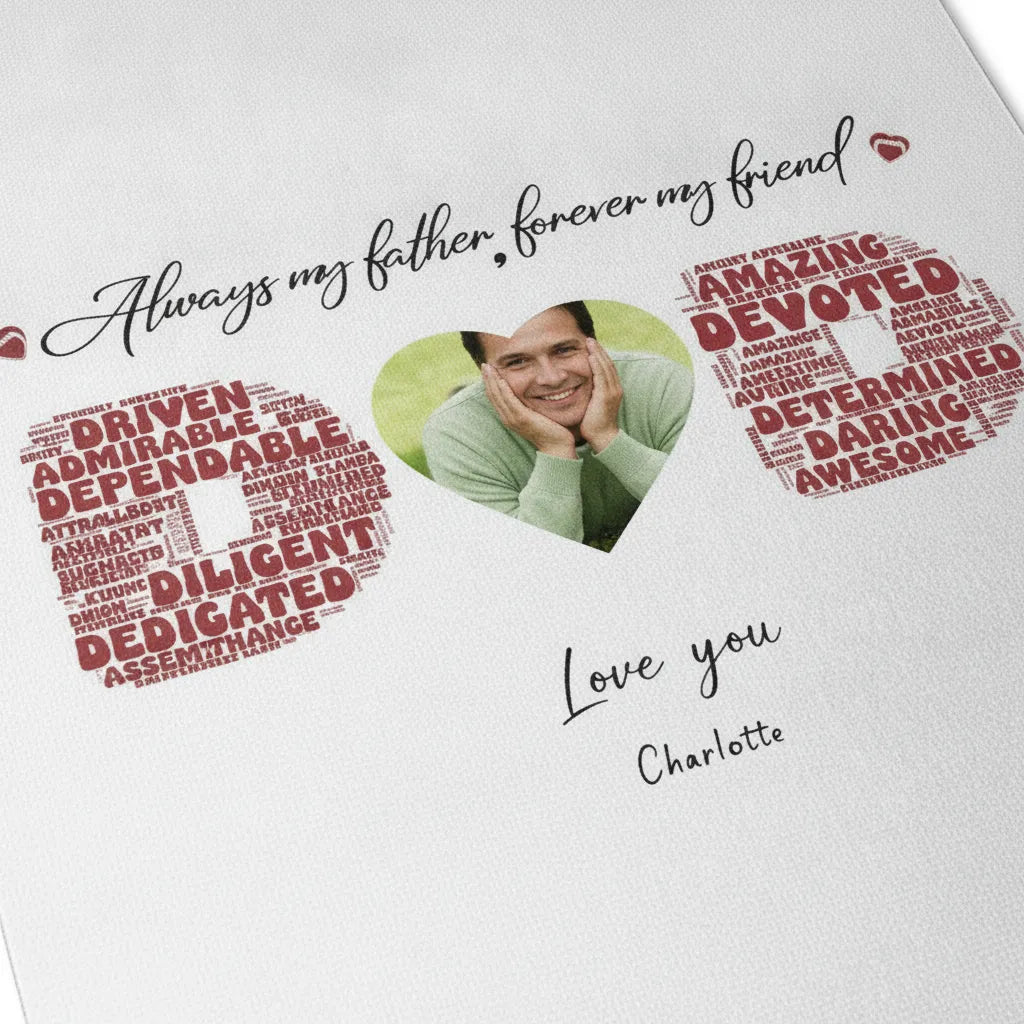 Word Cloud Father Canvas