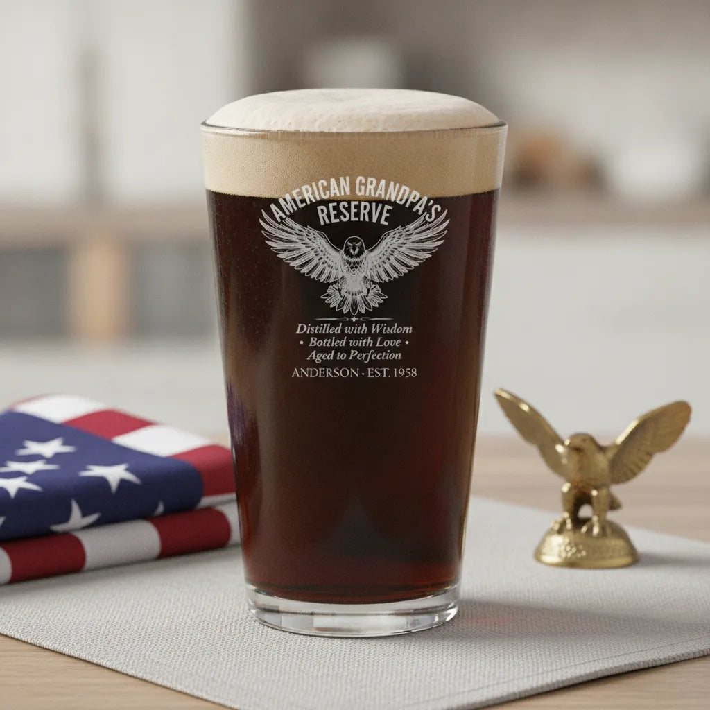 American Grandpa's Reserve Personalized Pint Glass