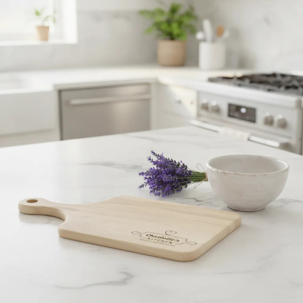 Personalized Roller & Heart Cutting Board
