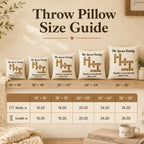 Two crossword family name pillows with grandkids' names styled on a couch