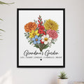 Grandma's Garden Birth Flower Sign