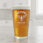 America Ribbon Navy Eagle Pint Glass