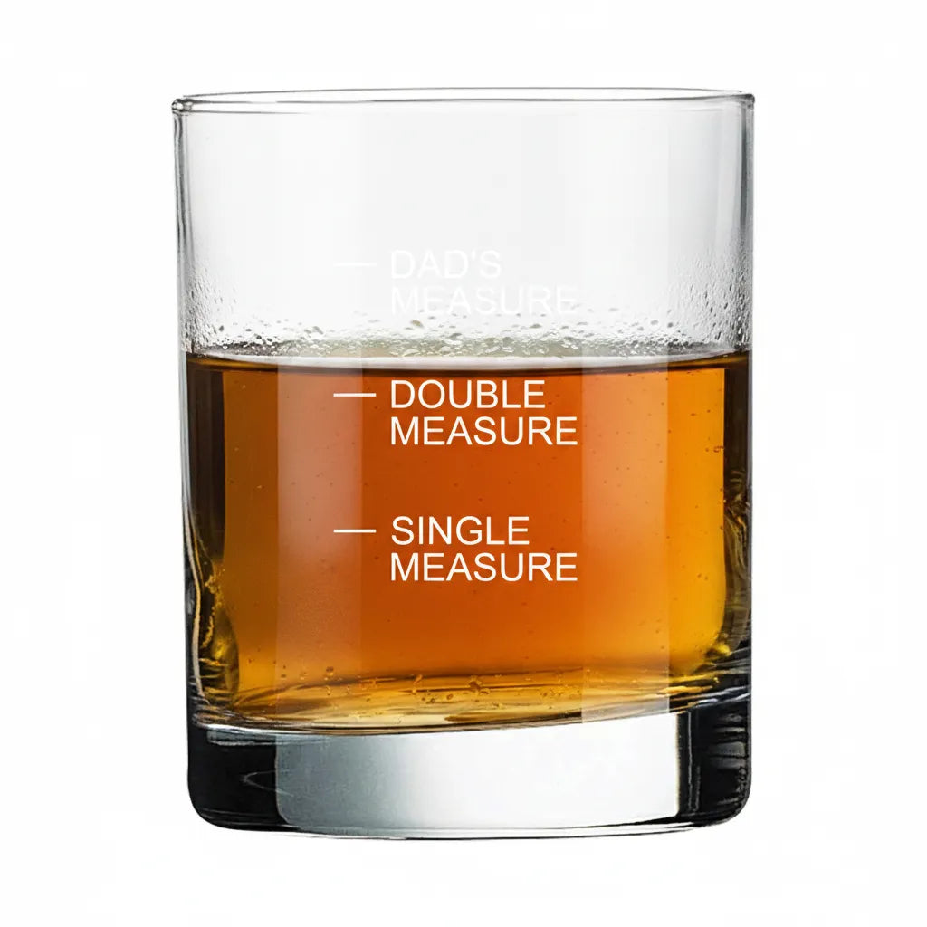 Personalized Dad's Measure Whiskey Glass